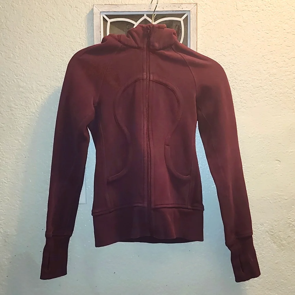 RARE LULULEMON ATHLETICA scuba HOODED JACKET SIZE 0 - Picture 2 of 5